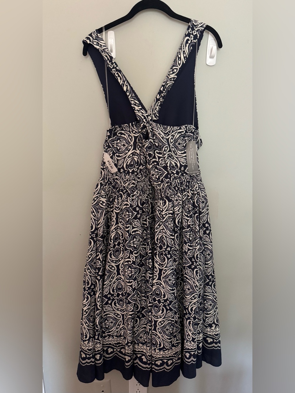 Lane Bryant NWT Women’s Plus Navy Paisley Split Halter Midi Flare Dress - 18W - Picture 8 of 12
